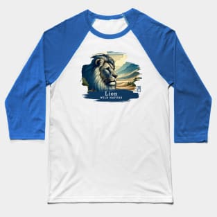 Lion - WILD NATURE - LION -4 Baseball T-Shirt